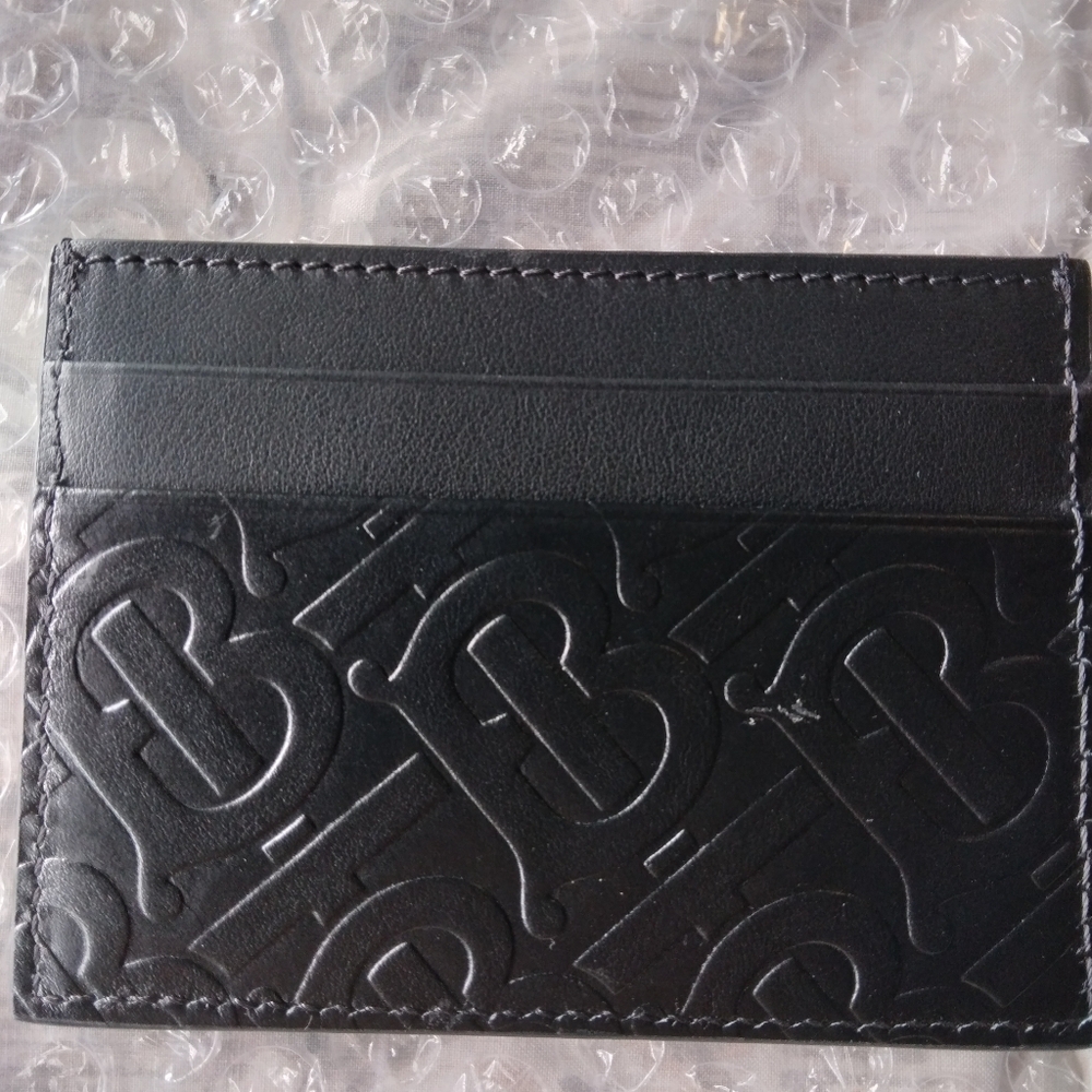 Burberry Black Embossed Card Holder